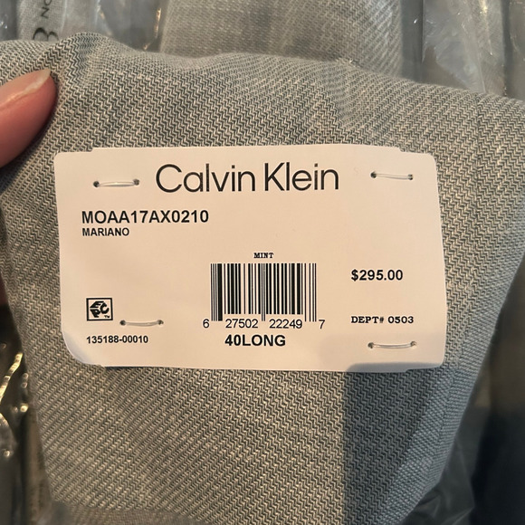 NWT $295 Calvin Klein X-Slim Fit Blazer, Mint Green, Men’s 40L - Picture 7 of 7